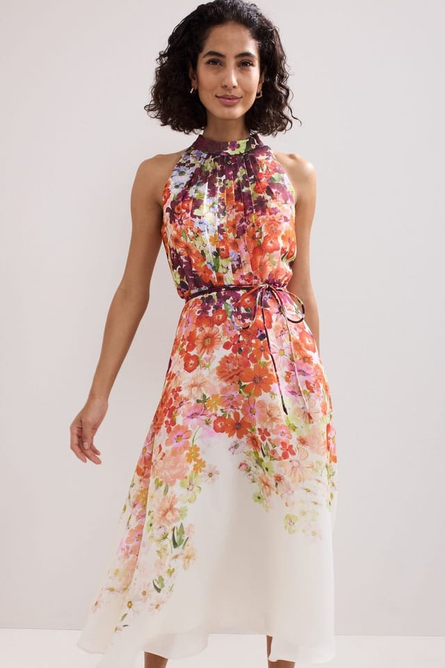 Phase Eight Phase Eight Women's Bethany Floral Print Dress in Bright Pink - 3