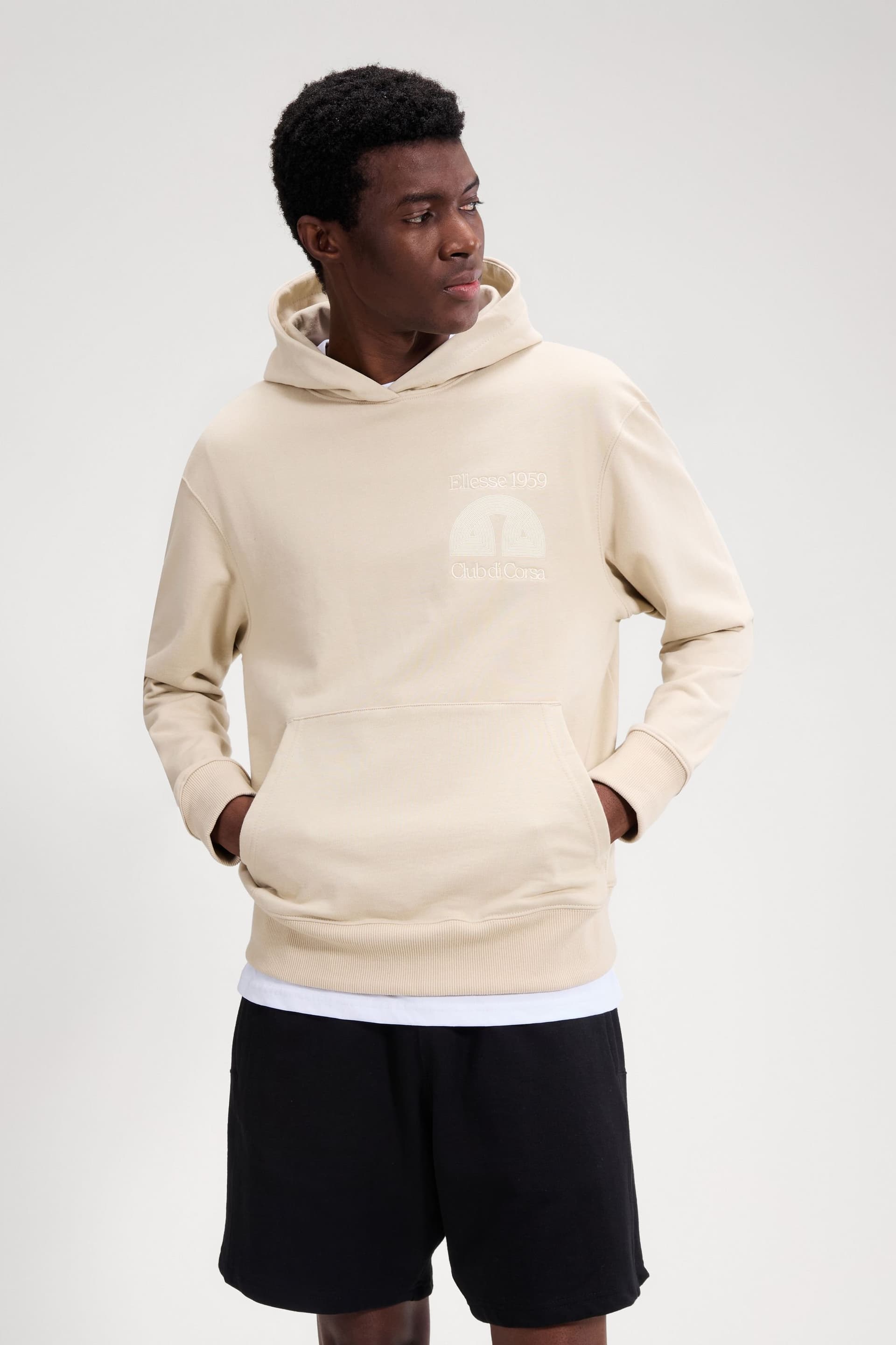 Ellesse Ellesse Men's Club Di Corsa Hoodie in Stone