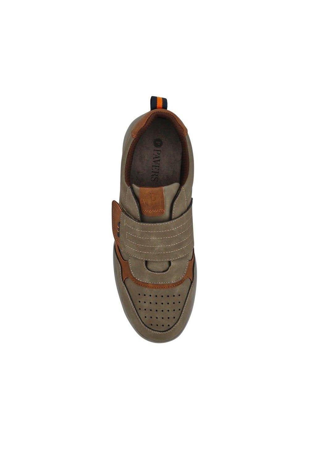 Pavers Pavers Men's Wide-Fit Touch-Fasten Comfort Shoes in Khaki - 4
