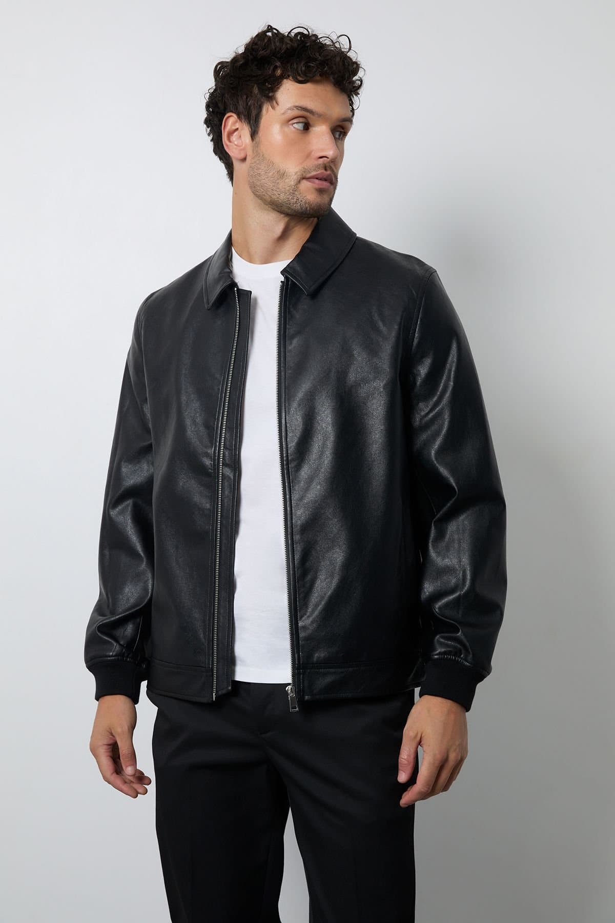 Burton Burton Men's Black Faux Leather Jacket
