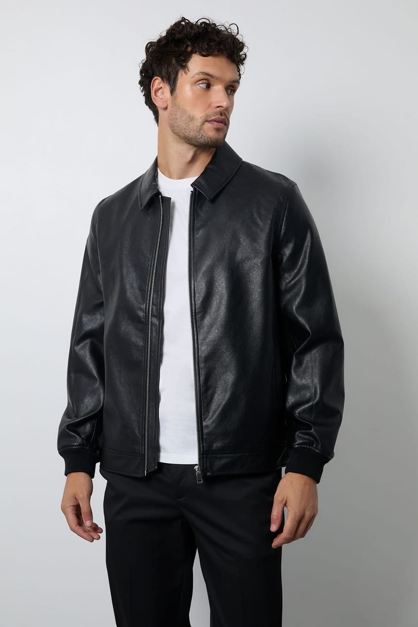Burton Burton Men's Black Faux Leather Jacket - 1