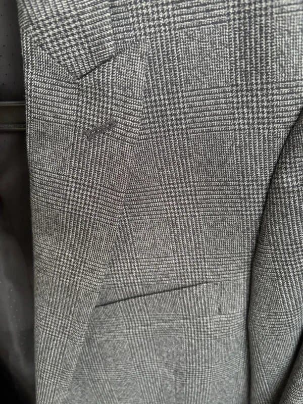 New Look New Look men's grey check pattern long sleeve blazer jacket size 38R