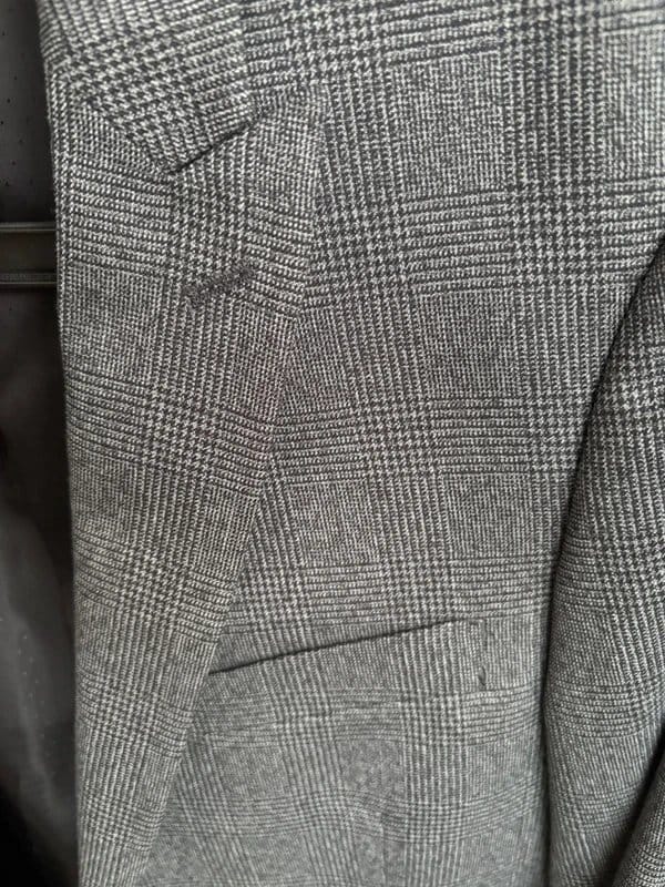New Look New Look men's grey check pattern long sleeve blazer jacket size 38R - 1