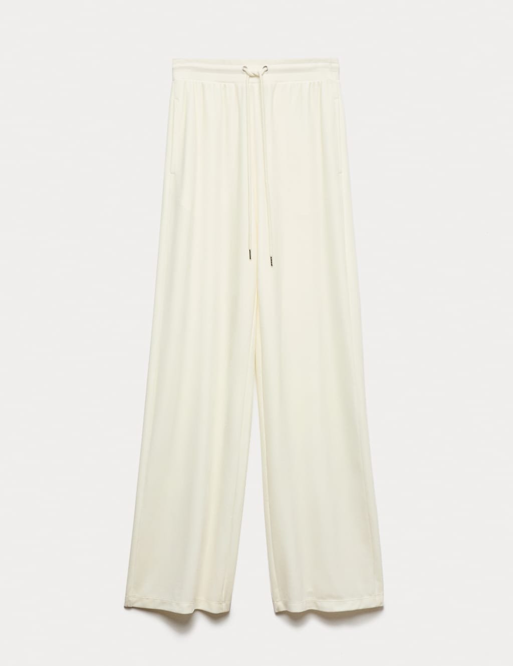 Marks & Spencer M&S High Waisted Wide Leg Joggers Ivory - 2