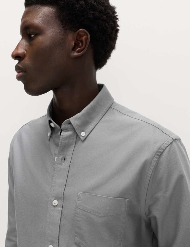 Marks & Spencer M&S Pure Cotton Ultimate Oxford Shirt Grey - 2