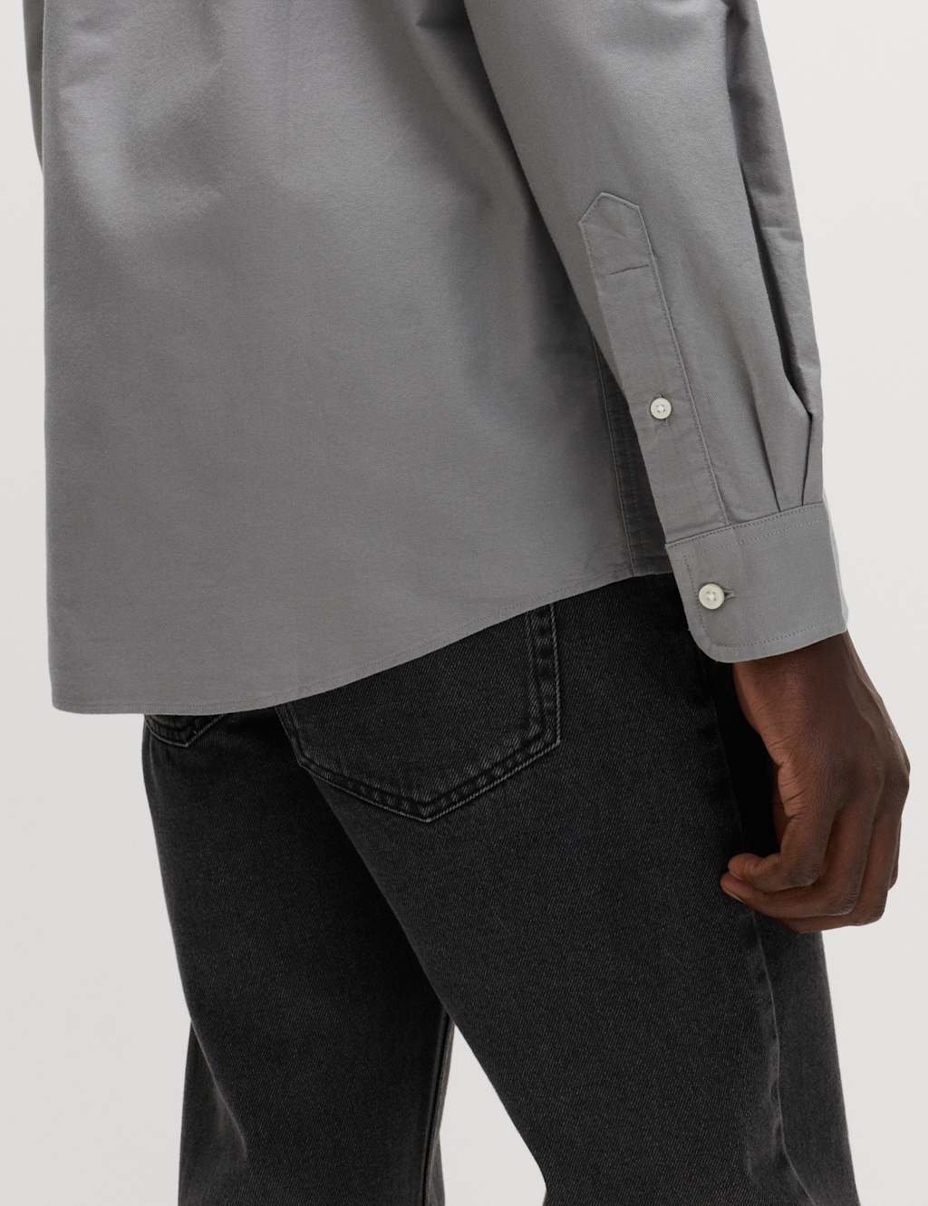 Marks & Spencer M&S Pure Cotton Ultimate Oxford Shirt Grey - 3