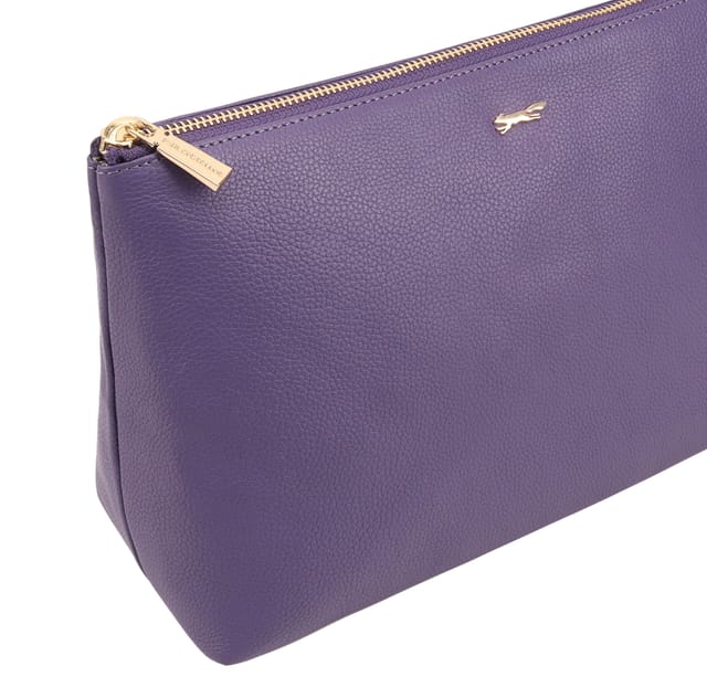 Paul Costelloe Paul Costelloe Women's Mohi Leather Pouch in Violet - 3
