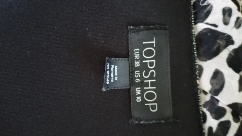 Topshop Topshop size 10 black silver sequin party sparkling wrap the dress