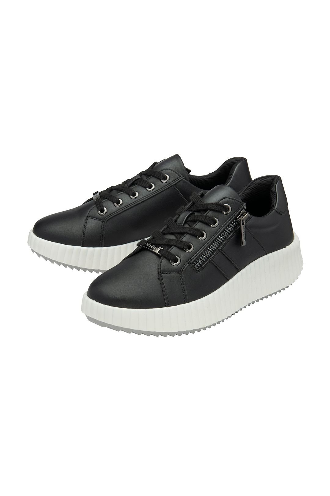 Lotus Lotus Women's 'Kora' Zip-Up Fashion Trainers in Black - 2
