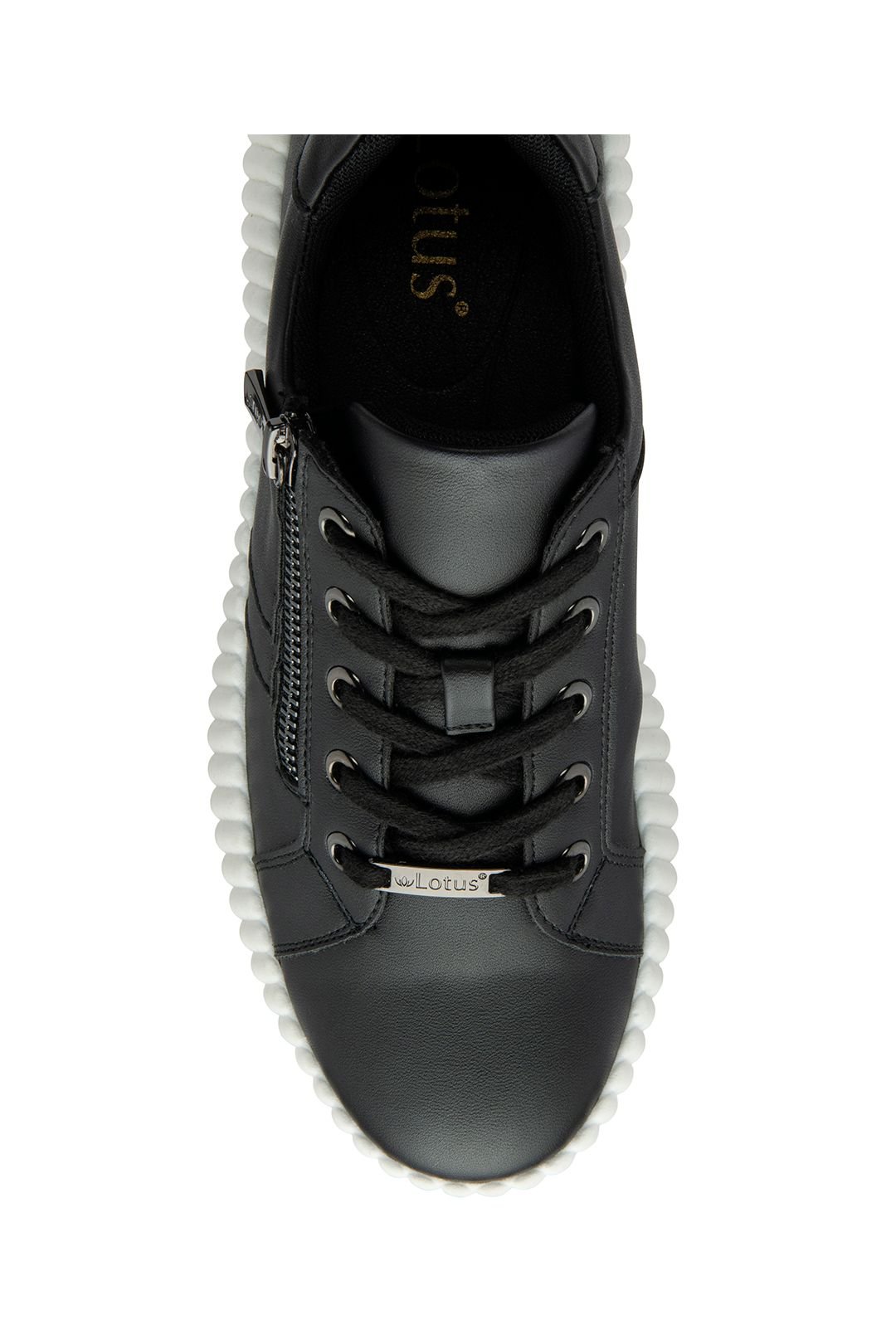 Lotus Lotus Women's 'Kora' Zip-Up Fashion Trainers in Black - 4