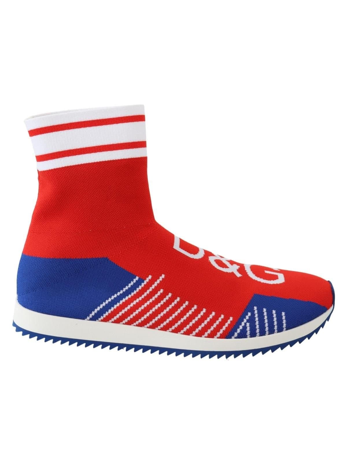 Dolce & Gabbana Dolce & Gabbana Men's Blue Red Sorrento Logo Sneakers Socks Shoes