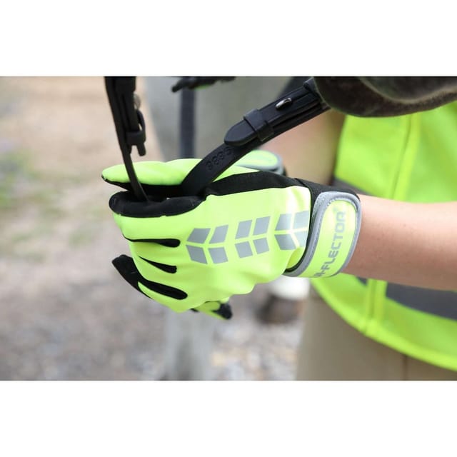 Equi-Flector Equi-Flector Men's Riding Gloves in Yellow - 2