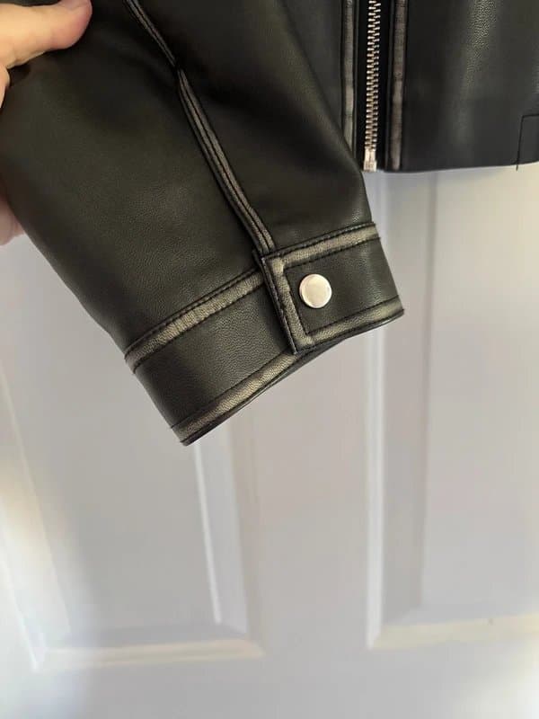 ASOS Design Cropped faux leather jacket