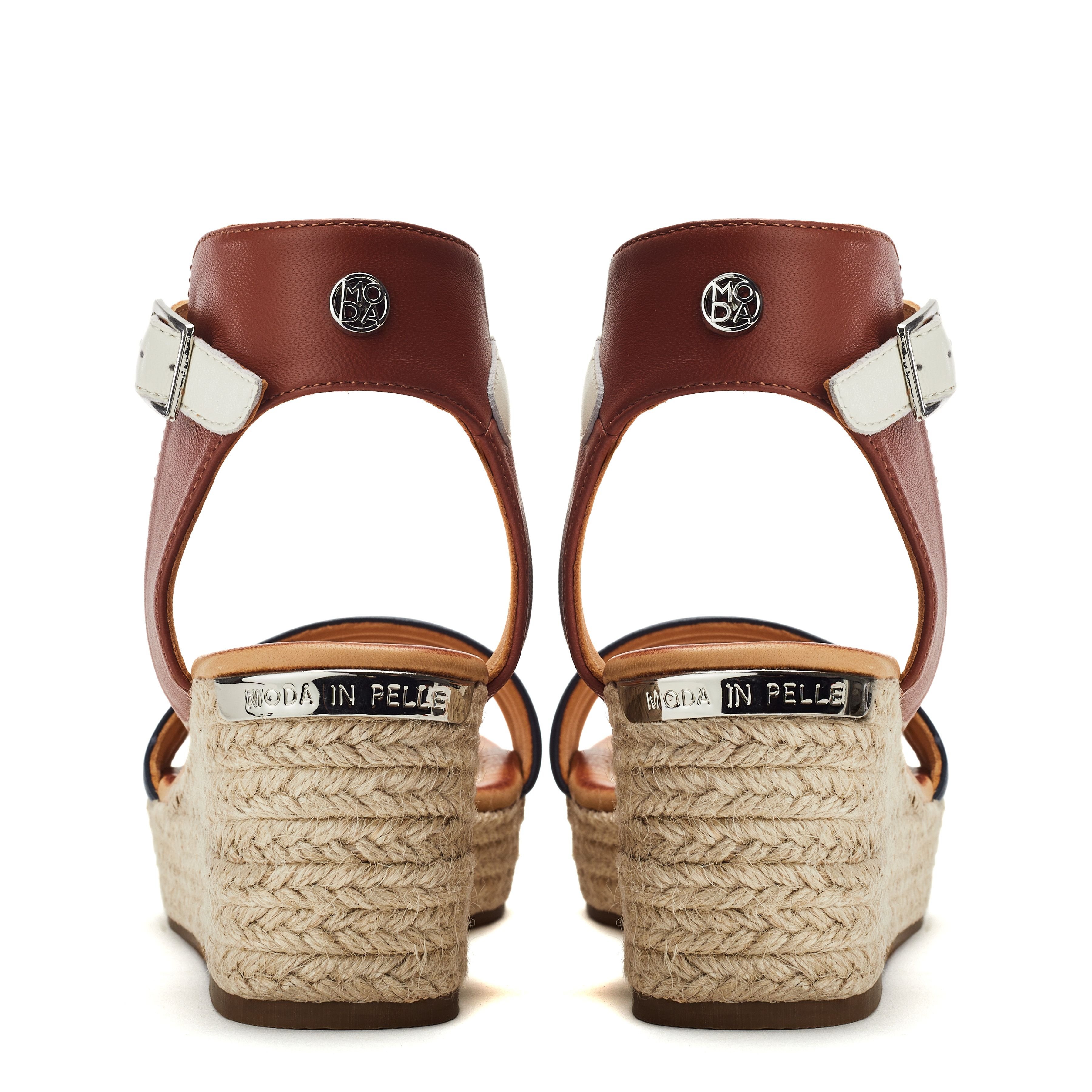 Moda In Pelle Moda In Pelle Women's 'Kolanthia' Leather Wedges in Navy - 3