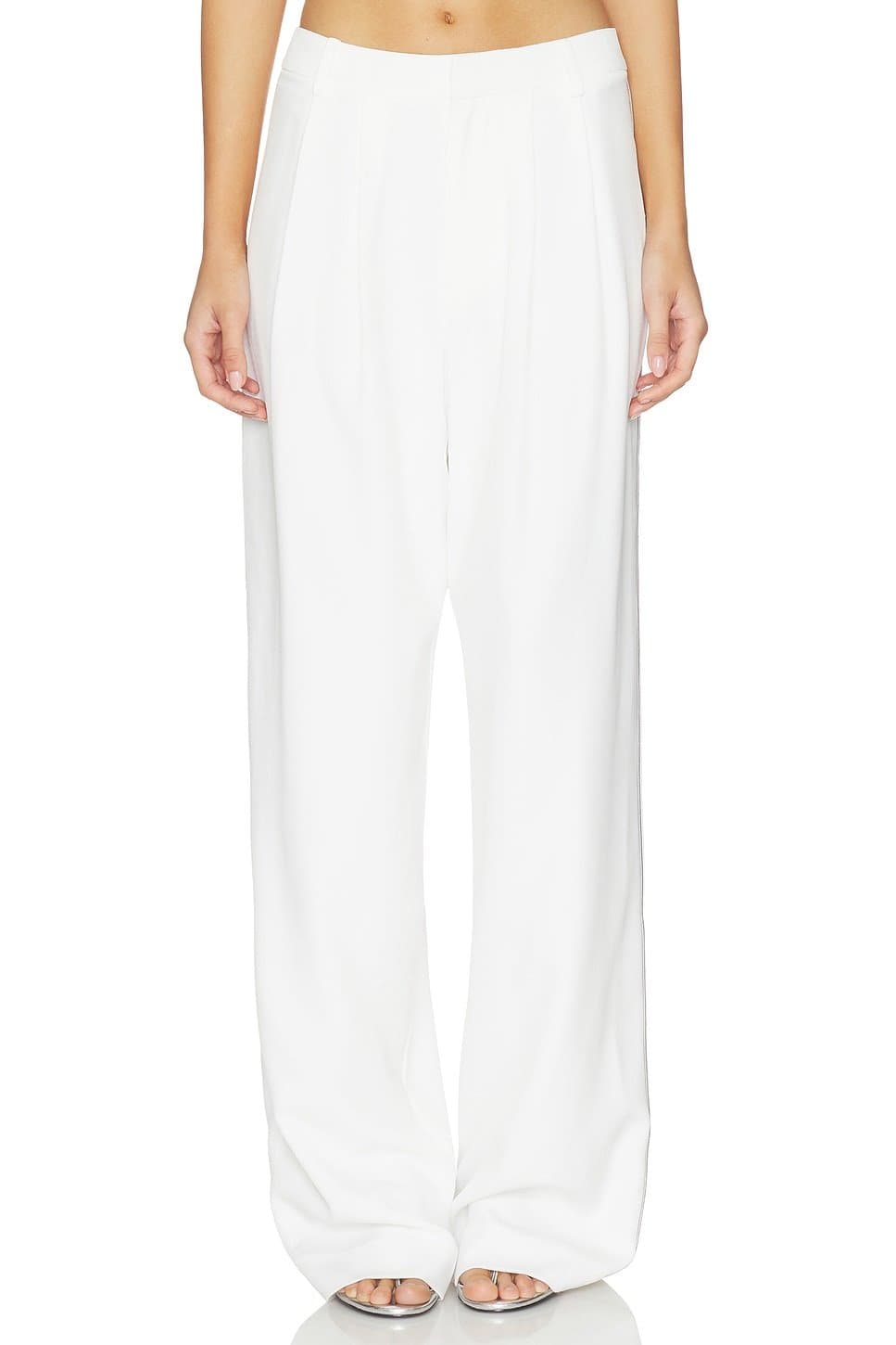 revolve Wool Cotton Pleat Trouser