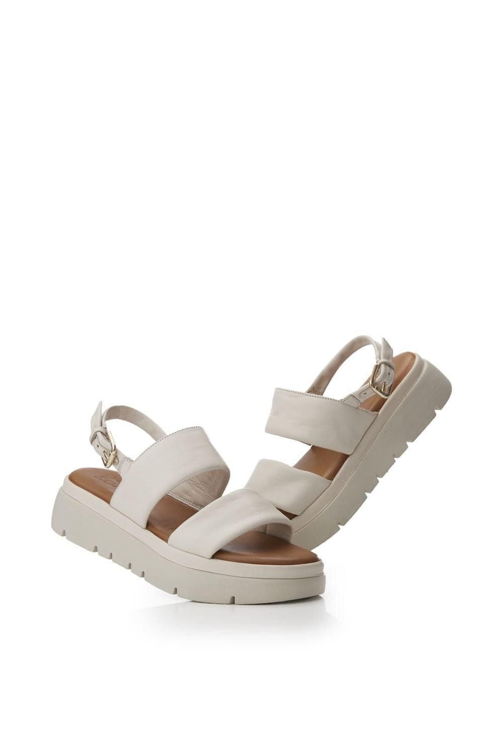Moda In Pelle Moda In Pelle Women's 'Netty' Leather Flatforms in Off-White - 4