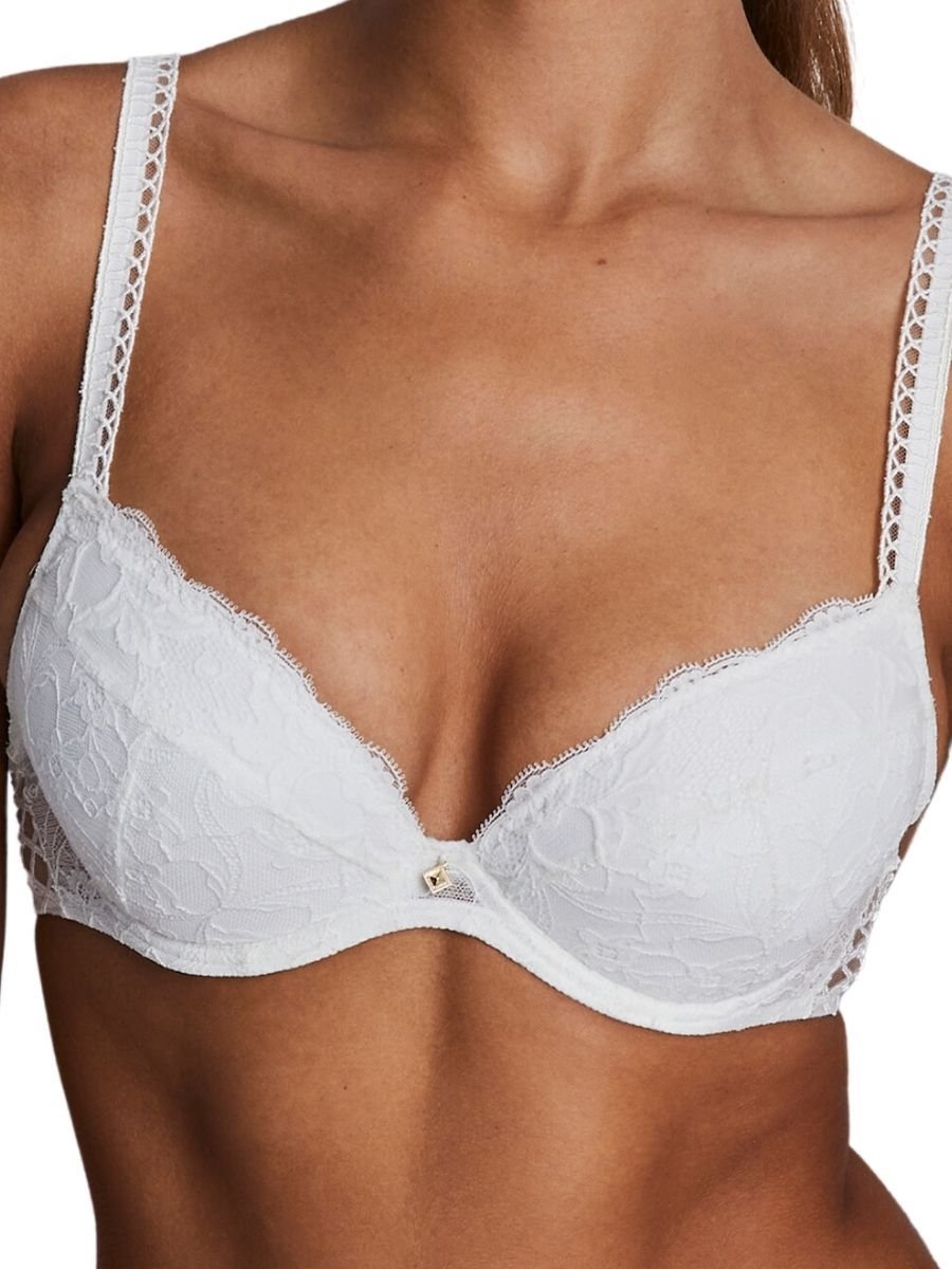 Aubade Aubade Women's Kiss Of Love Push Up Plunge Bra in White - 4