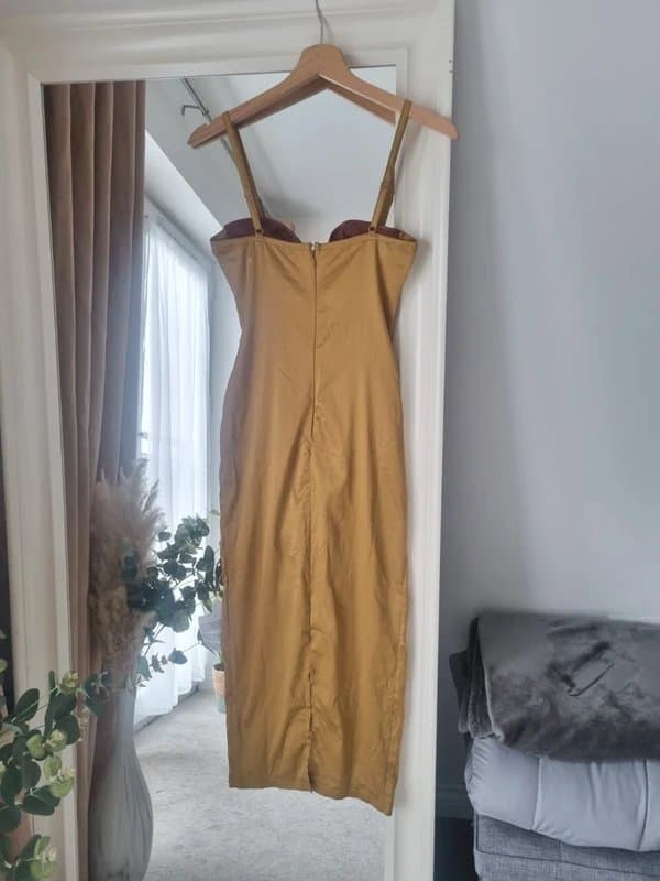 ASOS Asos Satin Strappy Midi Dress Size 8