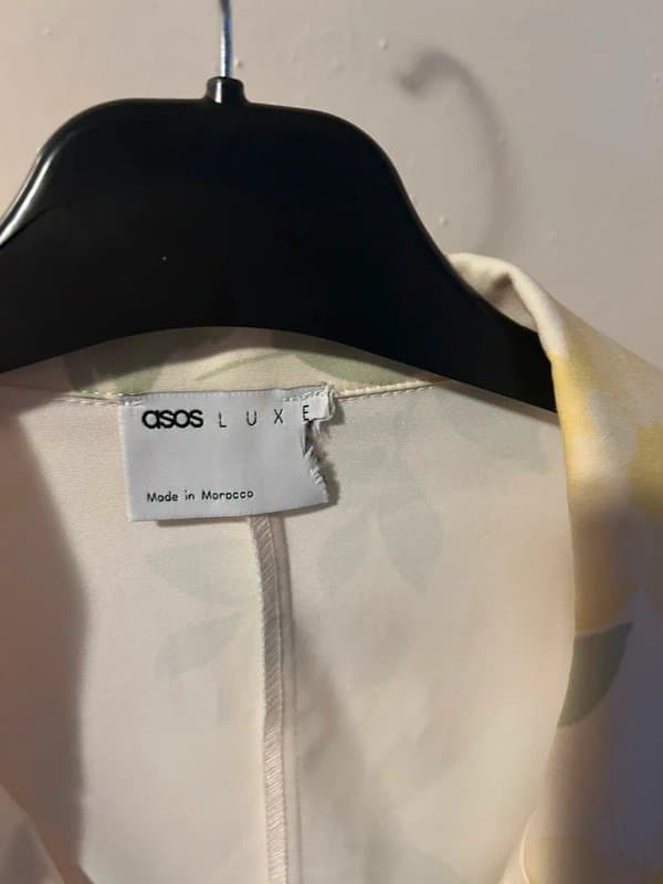 Asos luxe Yellow floral blazer size 22