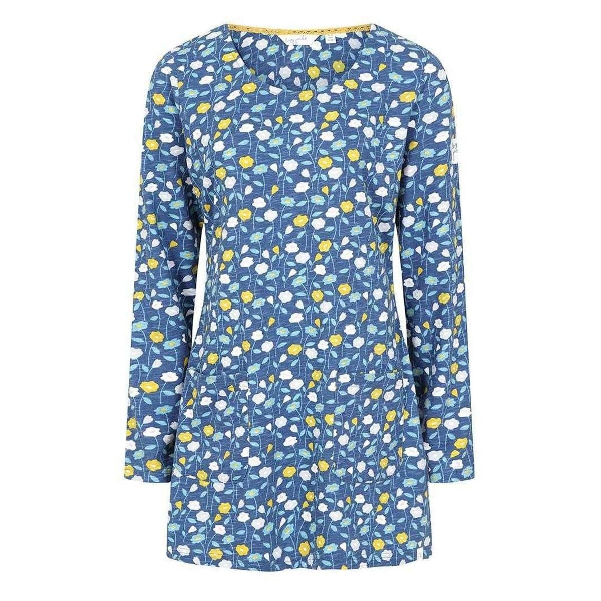 Lazy Jacks Lazy Jacks Women's Daisy Tunic Top in Blue