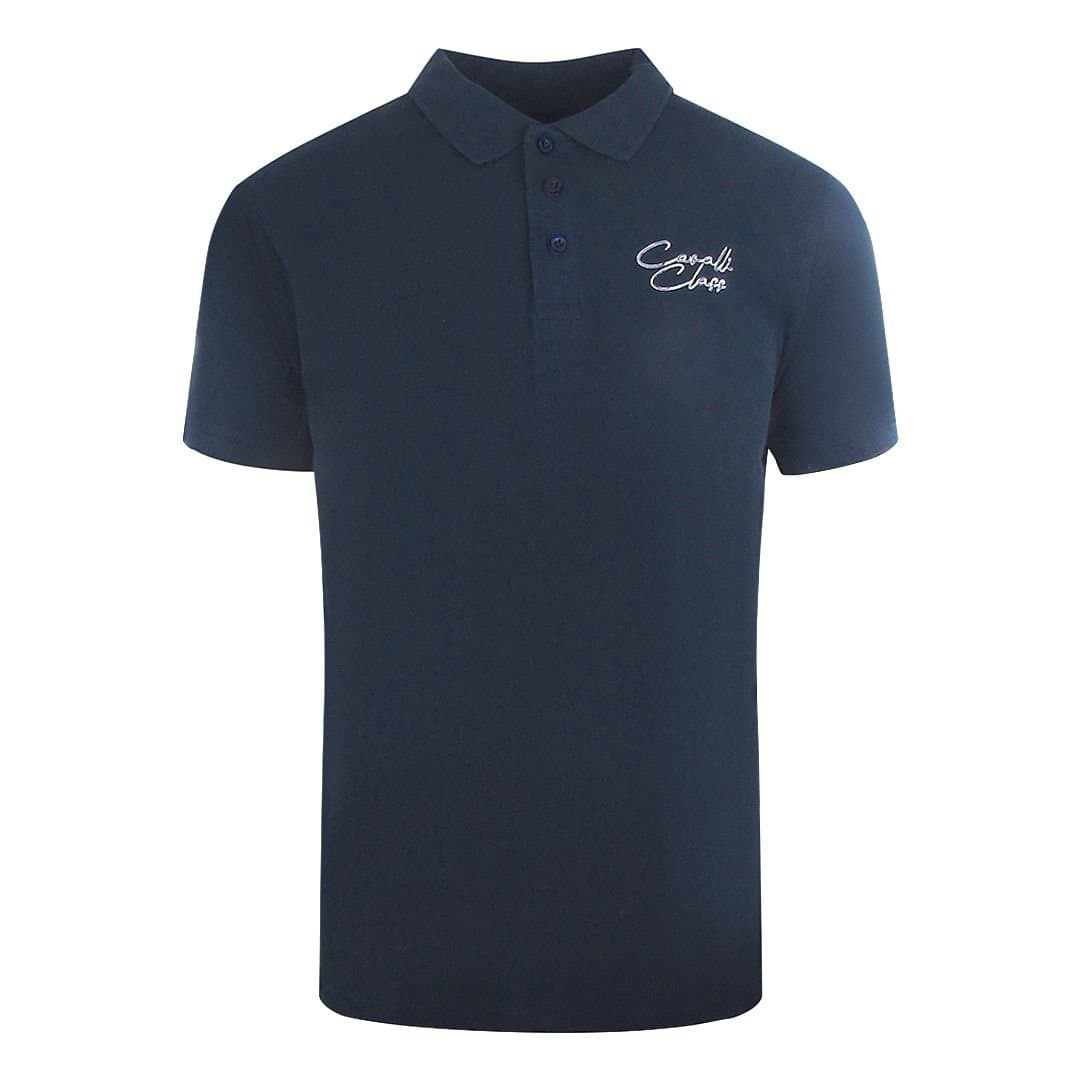 Cavalli Class Cavalli Class Navy Blue Polo Shirt for Men