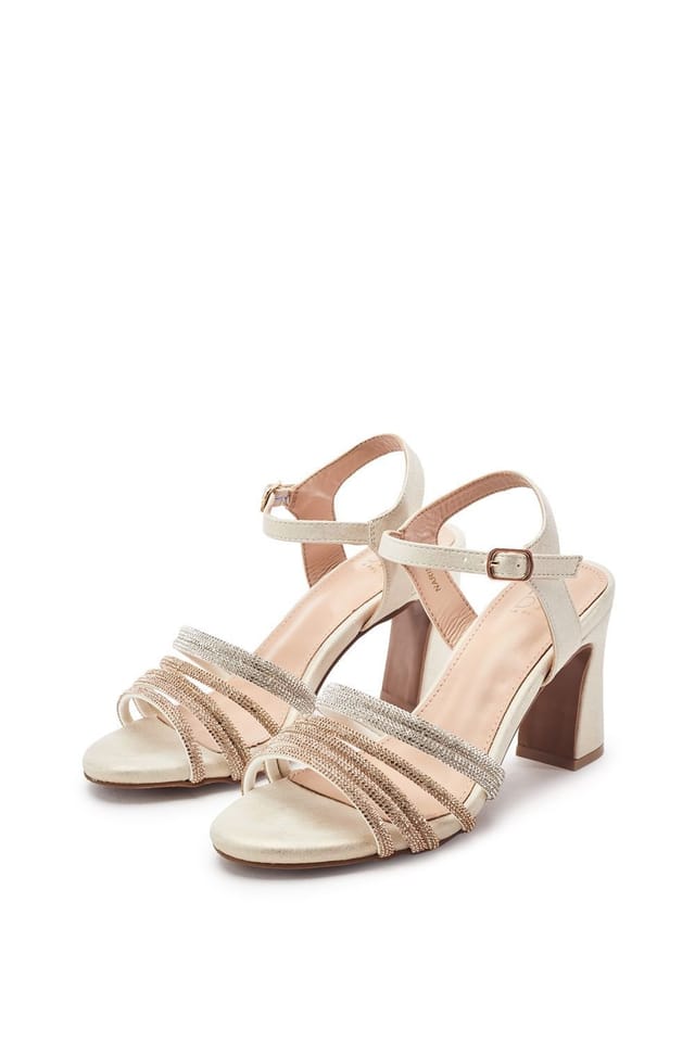 Moda In Pelle Moda In Pelle Women's 'Narine' Porvair Heeled Sandals in Gold - 2