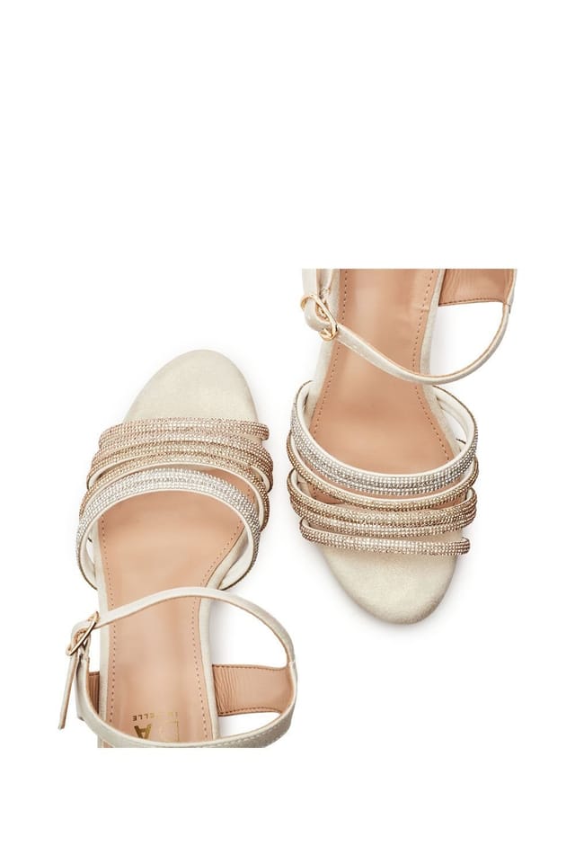 Moda In Pelle Moda In Pelle Women's 'Narine' Porvair Heeled Sandals in Gold - 3