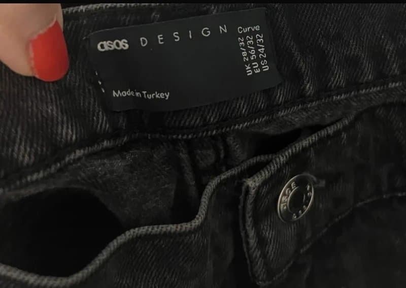 ASOS Curve ASOS Curve plus size black jeans size 28