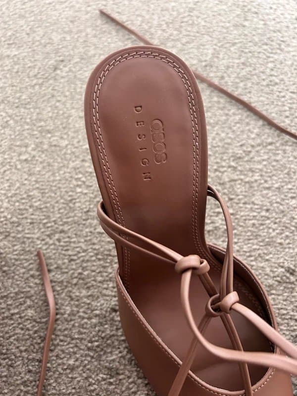 ASOS Design Brand new nude heels with leg ties
