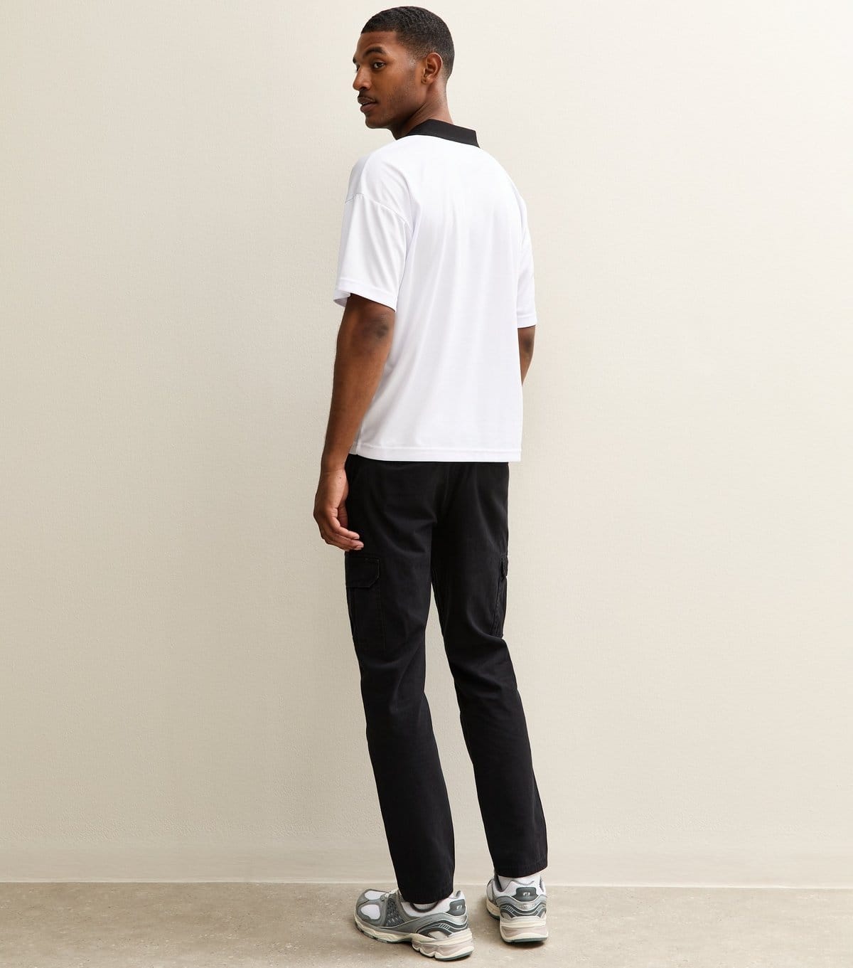 New Look Men's Black Slim Tapered Cargo Trousers New Look - 4