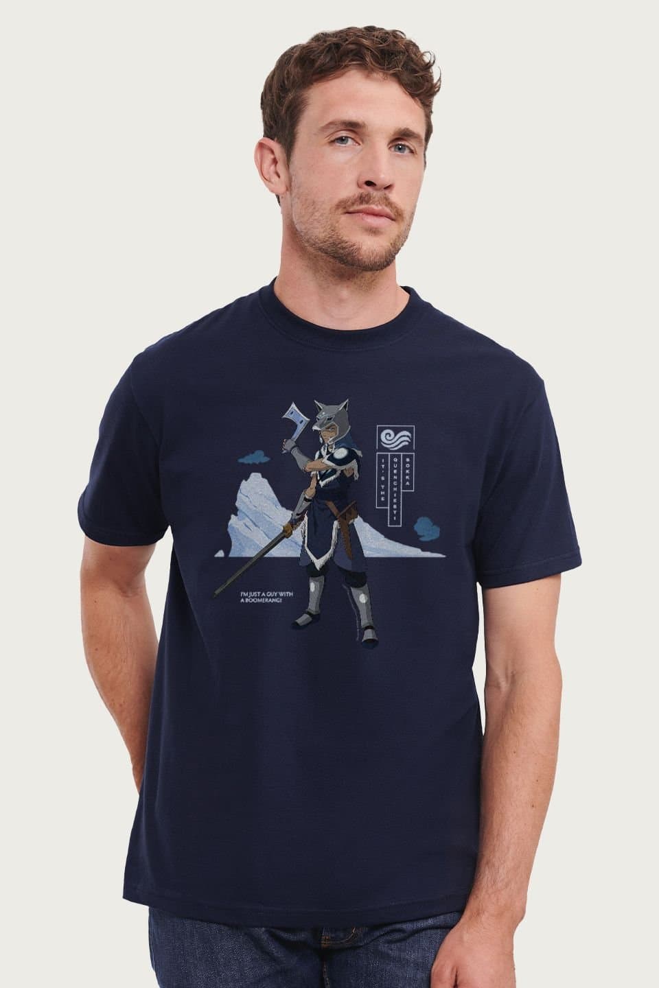 Avatar: The Last Airbender Avatar: The Last Airbender Men's Sokka Water Tribe Warrior T-Shirt in Navy