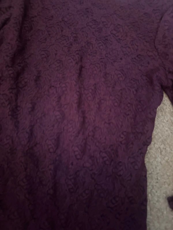 New Look Burgandy lace top - 1
