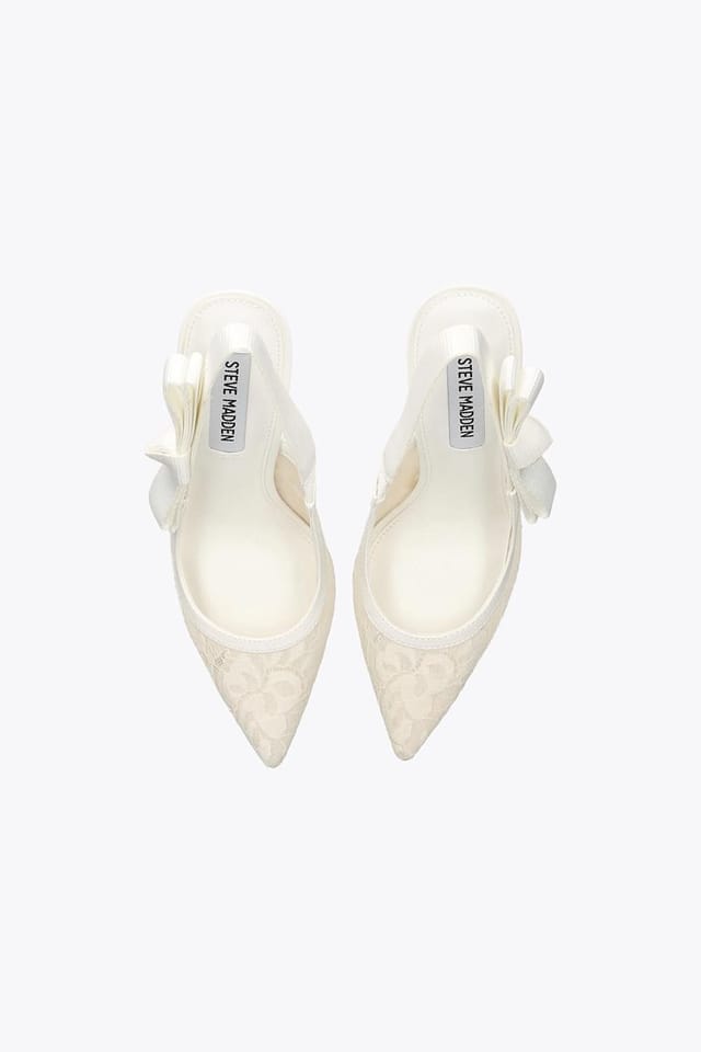 Steve Madden STEVE MADDEN Women's 'Brylie White Lace' Fabric Heels - 2