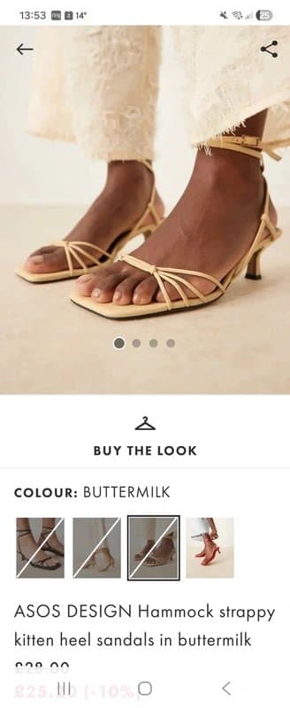 ASOS Kiitten heel lace up sandals