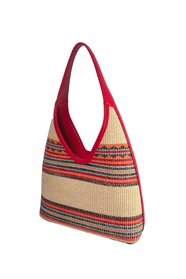 Love Moschino Love Moschino Women's Logo Straw Hobo Multi - 2