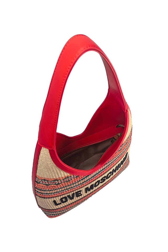 Love Moschino Love Moschino Women's Logo Straw Hobo Multi - 3