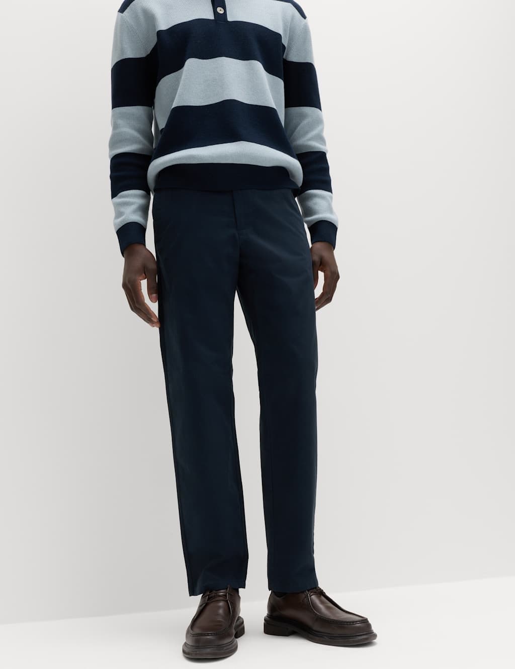 Marks & Spencer M&S Regular Fit Pure Cotton Chinos Navy