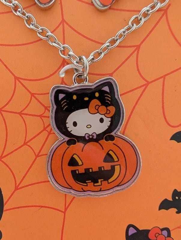 Hello Kitty Halloween hello kitty necklace and earrings - 1