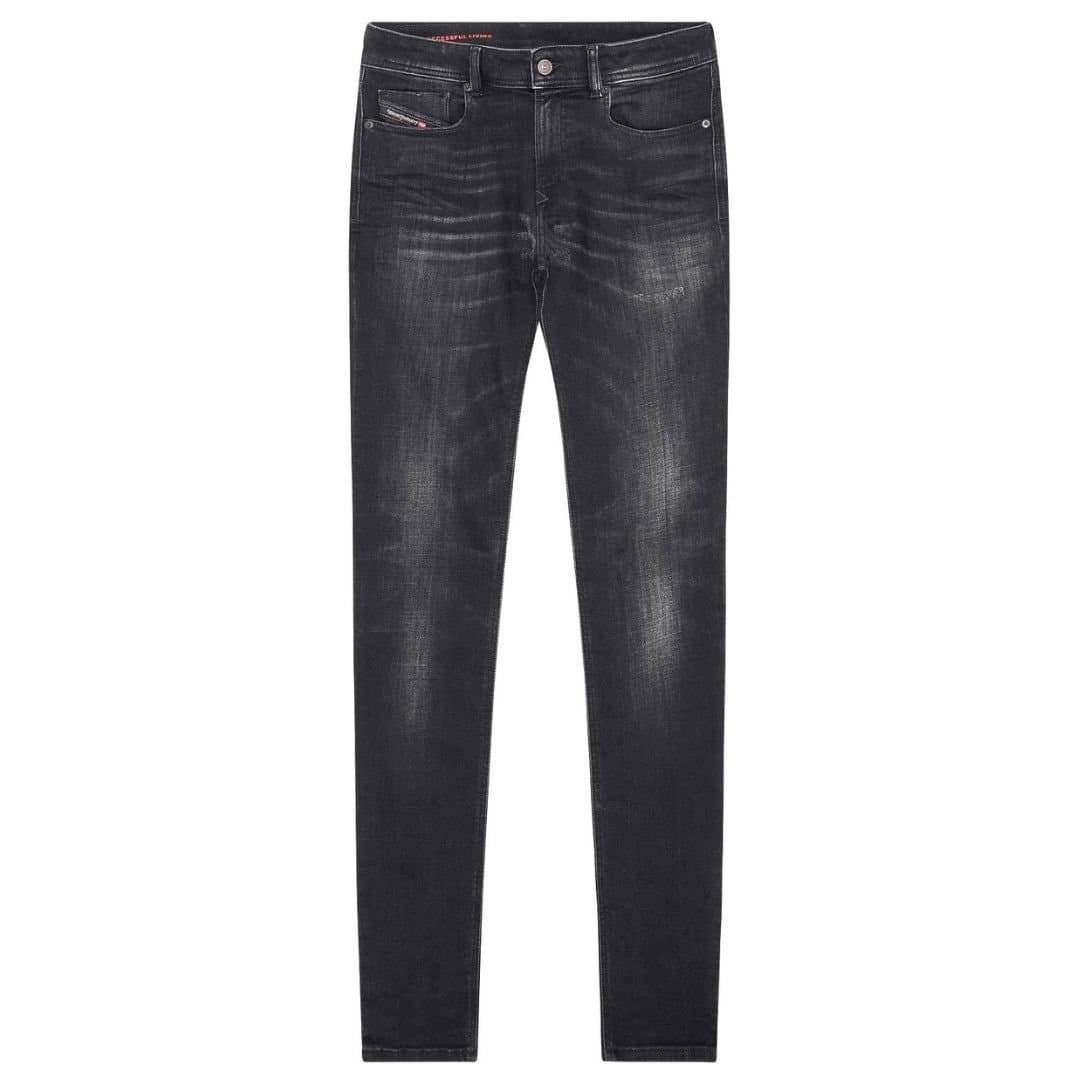 Diesel Diesel Men's Sleenker Destroyed Reinforced Denim Black Skinny Jeans