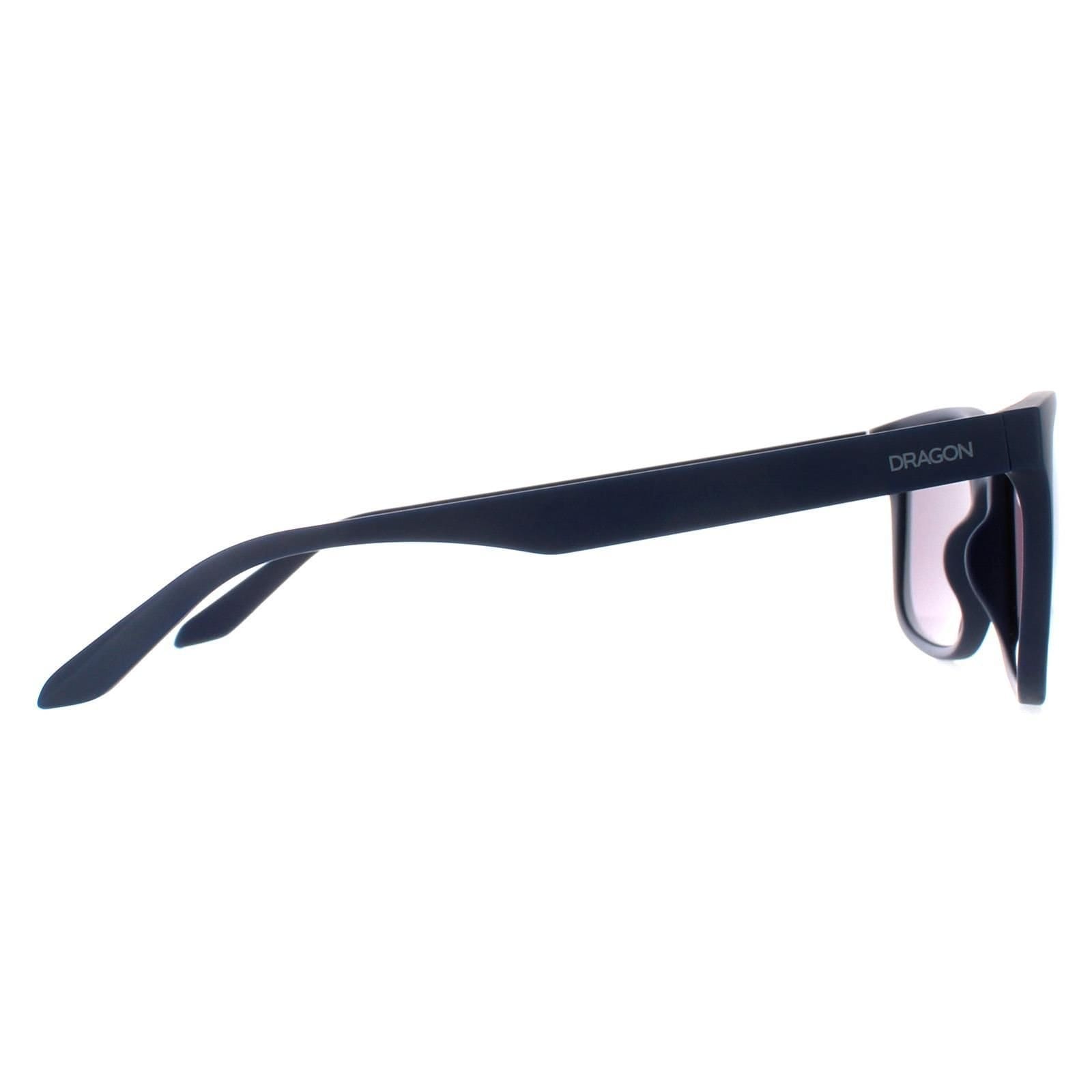 Dragon Dragon Men's Rectangle Matte Navy Lumalens Smoke Eden in Blue - 4