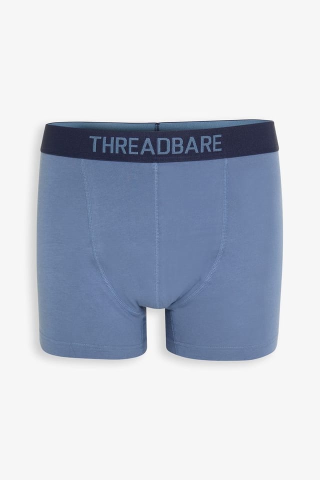 Threadbare Threadbare Men's 5-Pack Printed Hipster Fit Boxer Shorts in Blue - 2