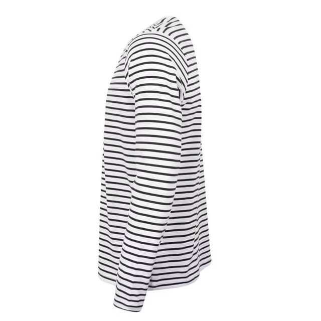 SF Men SF Men Men's Striped Long-Sleeved T-Shirt in White - 3