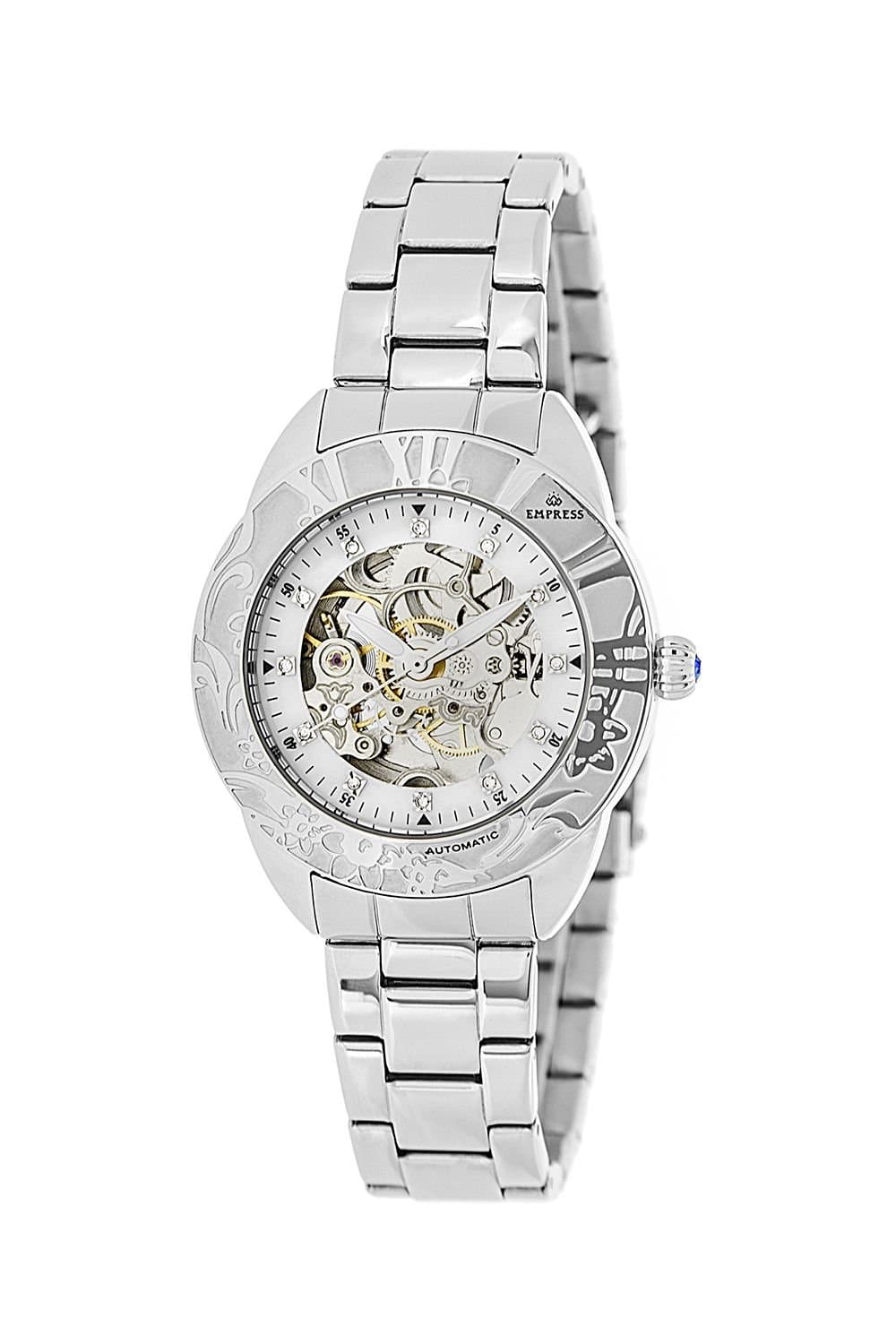 Empress Empress Women's Godiva Automatic MOP Bracelet Watch in White