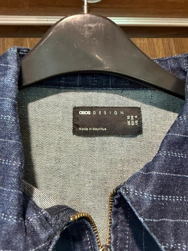 ASOS Design ASOS Design UK10 denim shirt zip detail