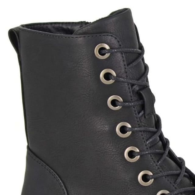 Cipriata Cipriata Women's Lace Up Combat Boots in Black - 3