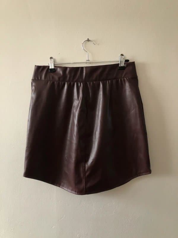 ASOS ASOS Burgundy PU Leather Mini Skirt