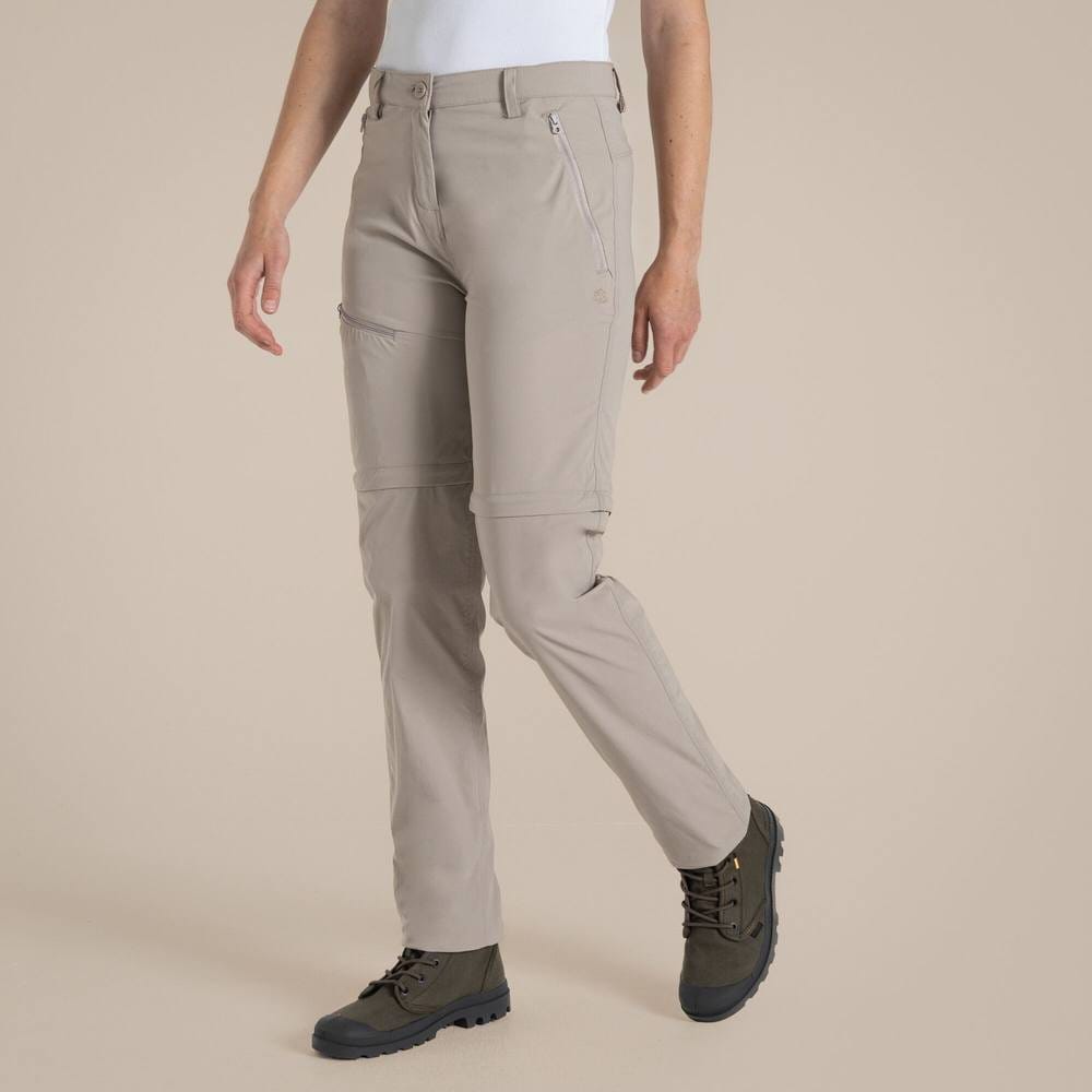 Craghoppers Craghoppers Women's 'Nosilife Pro' Zip-Off Ant Insect Walking Trousers in Light Beige - 4