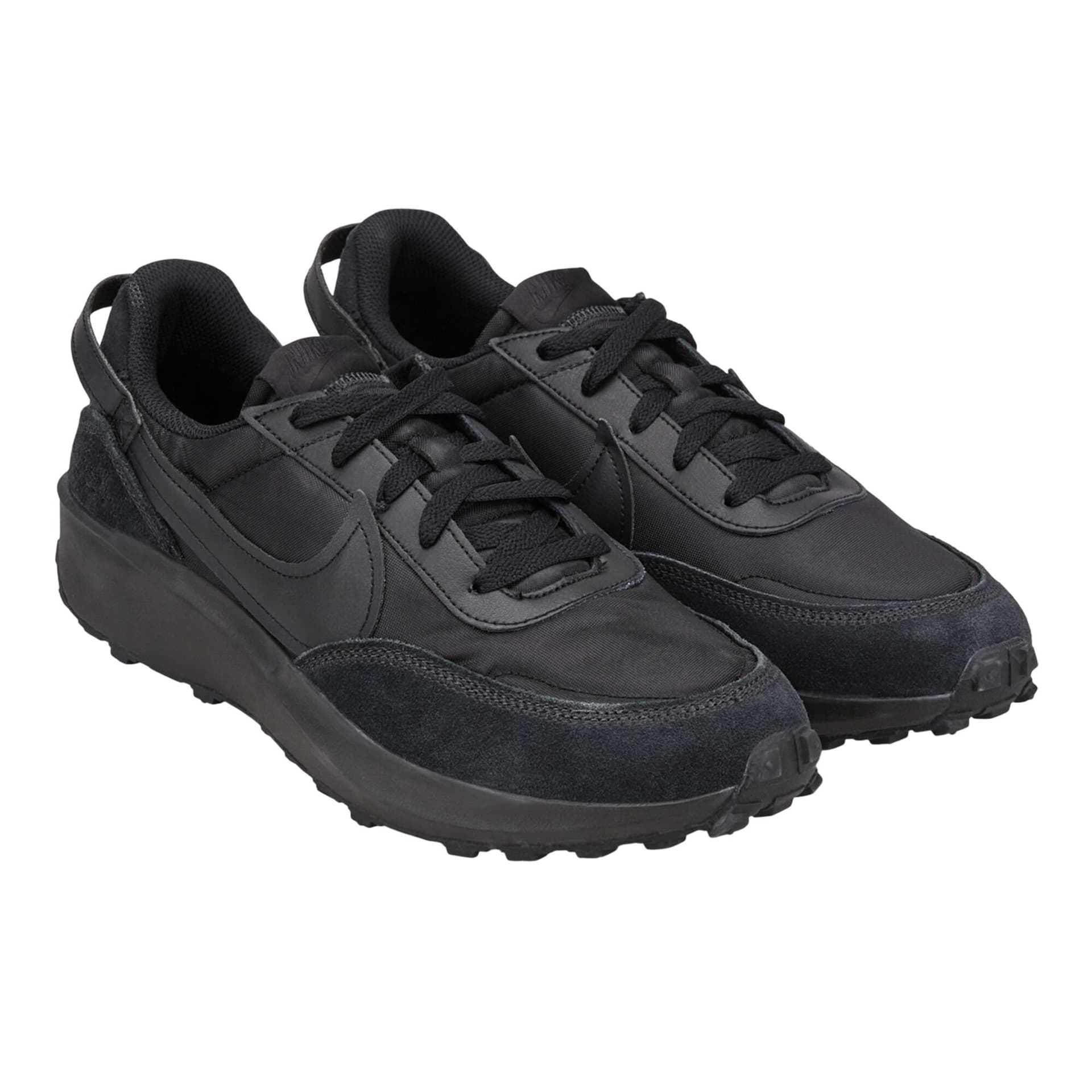 Nike Nike Men's Waffle Leather Trainers in Black