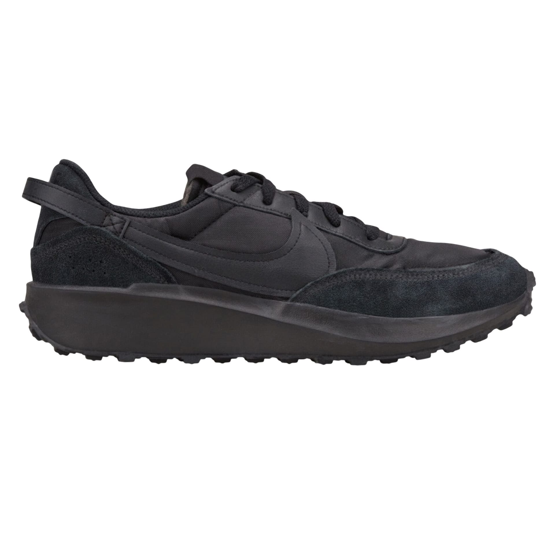Nike Nike Men's Waffle Leather Trainers in Black - 4