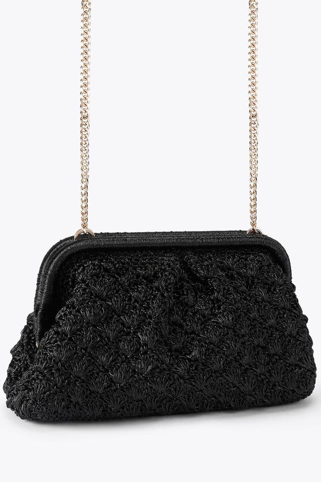 Carvela Carvela Women's 'Gabriella Clutch' Silk Blend Bag in Black - 2